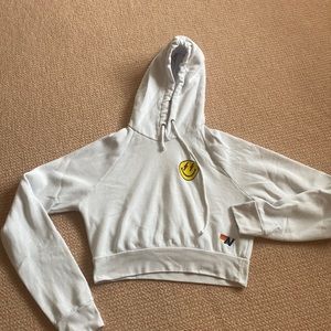 Aviator nation size medium white cropped hoodie